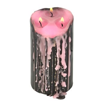 Goth Pink Vampire Tears Large Pillar Candle, 3 of 4