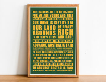 Rugby Songs Anthems Poster Frame Not Included, 5 of 10