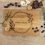 Bohemian Personalised Solid Oak Cutting Serving Board, thumbnail 1 of 3