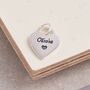 Heart Tag Personalised Silver Charm, thumbnail 7 of 9
