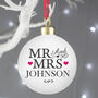 Personalised Mr And Mrs Bauble, thumbnail 2 of 3