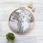 Bespoke Cotton Embroidered Photo Hoop, thumbnail 3 of 5
