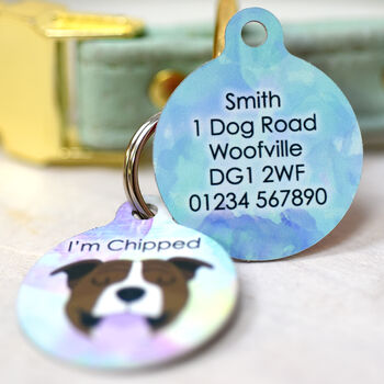 Watercolour Personalised Dog ID Name Tag Bauble, 5 of 12