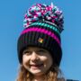 Return Of The Jade I Striped Bobble Hat, thumbnail 2 of 2