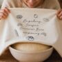Personalised No Peeking Daddy's Sourdough Tea Towel, thumbnail 3 of 5