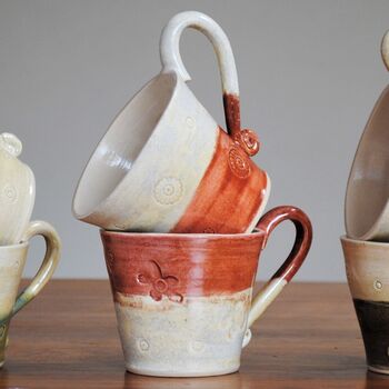 Handmade Cream And Terracotta Mug, 4 of 7