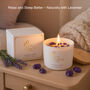 Luxury Lavender Soy Candle With Amethyst Crystals Travel Size, thumbnail 2 of 10