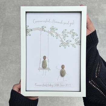 Personalised Engagement Swing Pebble Picture, 2 of 4