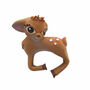 Natural Rubber Fawn Deer Teether Wrist Toy, thumbnail 3 of 6