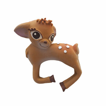 Natural Rubber Fawn Deer Teether Wrist Toy, 3 of 6