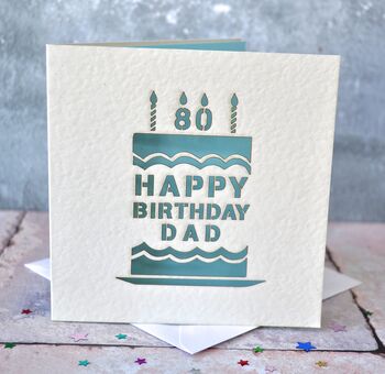 Personalised Laser Cut Birthday Cake Card, 4 of 4