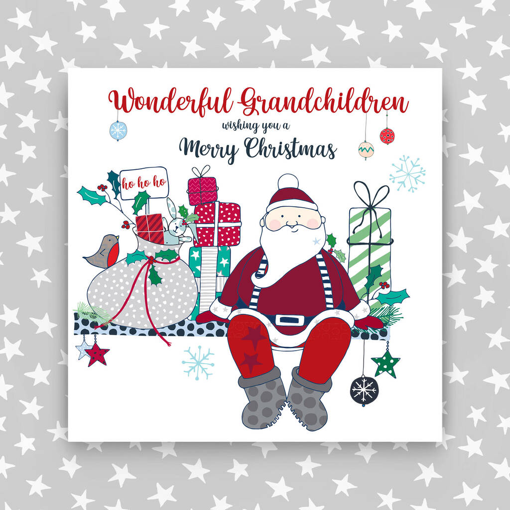Wonderful Grandchildren At Christmas Card By Molly Mae