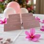 Handwritten Baby Pink Place Cards In White Ink, thumbnail 4 of 6