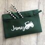 Personalised Child's Name Tractor School Pencil Case, thumbnail 1 of 3