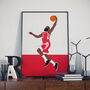 James Harden Houston Rockets Basketball Poster, thumbnail 1 of 4