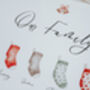 Personalised Christmas Family Stockings Print, thumbnail 3 of 4