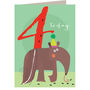 Anteater 4th Birthday Card, thumbnail 2 of 5