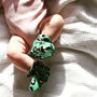 Pink And Green Leopard Print Baby Bootie Slipper, thumbnail 1 of 7