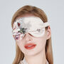Silk Sleep Mask Eye Mask 100% Pure Soft Mulberry Silk Pink Floral Luxury Travel Gift Blackout Hypoallergenic, thumbnail 2 of 6