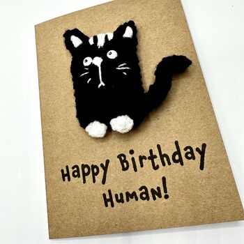 Cat Parent Crochet Birthday Card Handmade, 5 of 10
