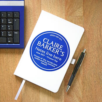 Personalised Blue Plaque Notebook, 2 of 10