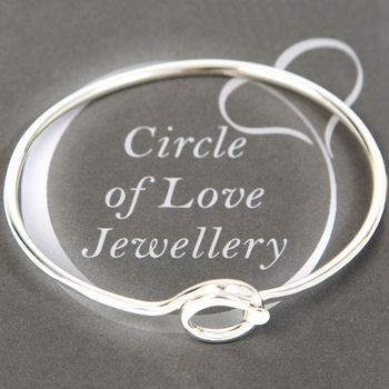 Circle Of Love Silver Bangle, 2 of 4