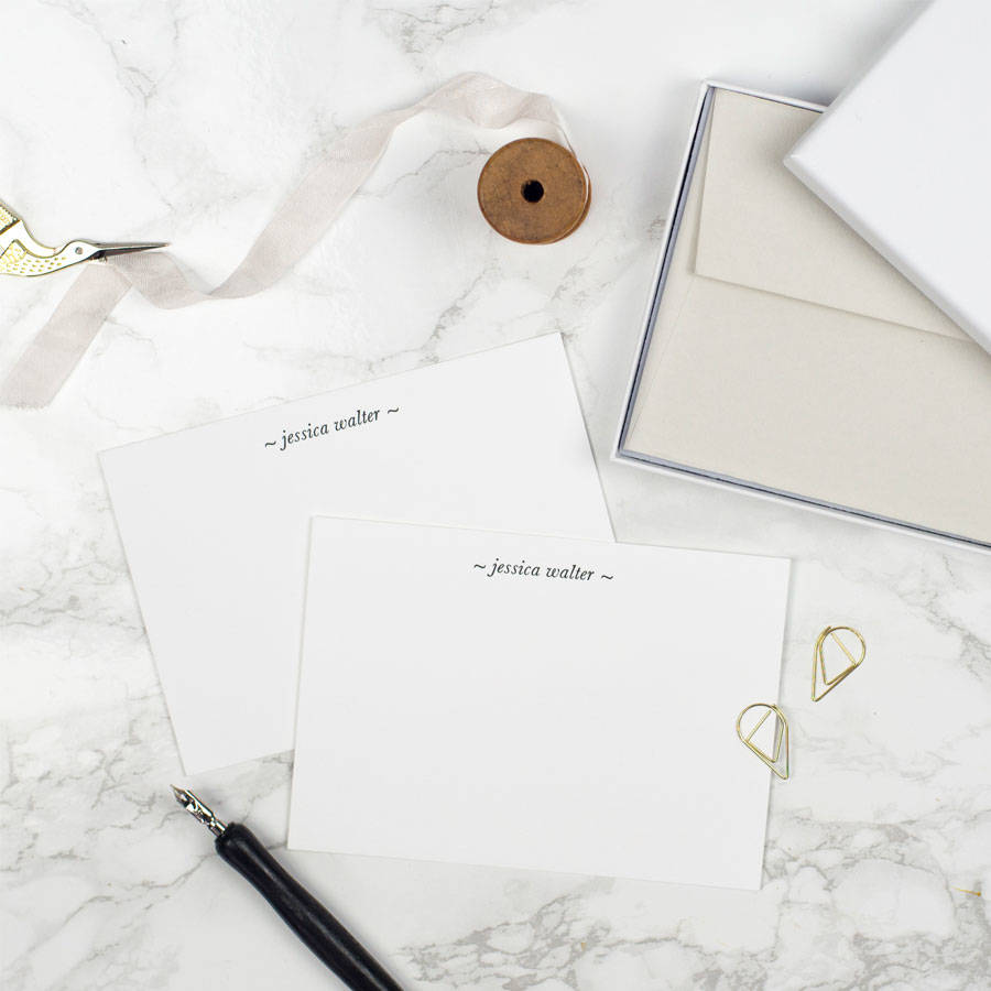 Personalised Letterpress Notecards By Emily Rollings