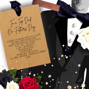 Scented Fathers Day Gift Boxed Tux Card, 6 of 9
