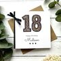 Personalised 18th Birthday Card, Leopard Print Design, thumbnail 1 of 3