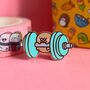 Fitness Potato Enamel Pin | Cute Pin Badges, thumbnail 3 of 7