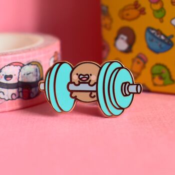 Fitness Potato Enamel Pin | Cute Pin Badges, 3 of 7