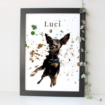 Personalised Pet Dog Portrait Print Gift, 7 of 12