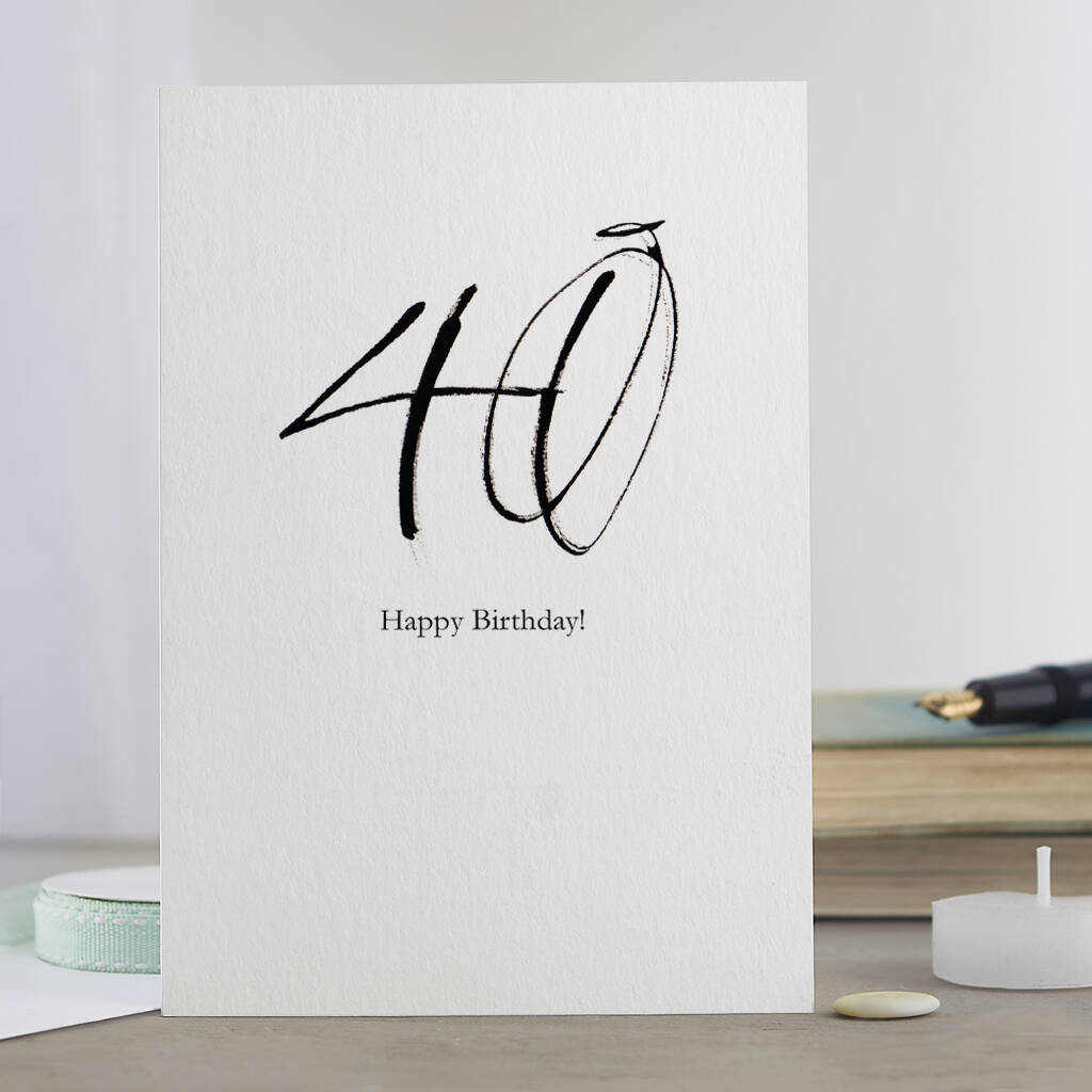 Image of 40th Birthday Card '40 Happy Birthday!'