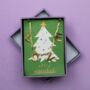 Feliz Navidad Christmas Gold Plated Love Charm Chain Necklace, thumbnail 1 of 4