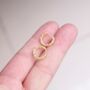 Gold Chain Hoops, Small Minimalistic Hoops, thumbnail 2 of 7