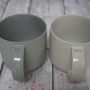 Handmade Mr And Mrs Ceramic Mug Set, thumbnail 1 of 5