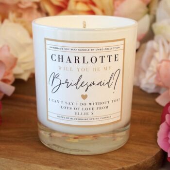 Bridesmaid Proposal Personalised Candle Gift Set, 8 of 8
