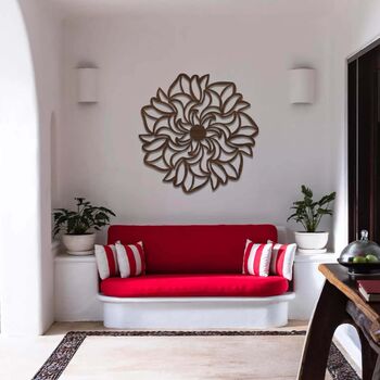 Wooden Mandala Flower Enriching Spaces With Zen Vibes, 4 of 12
