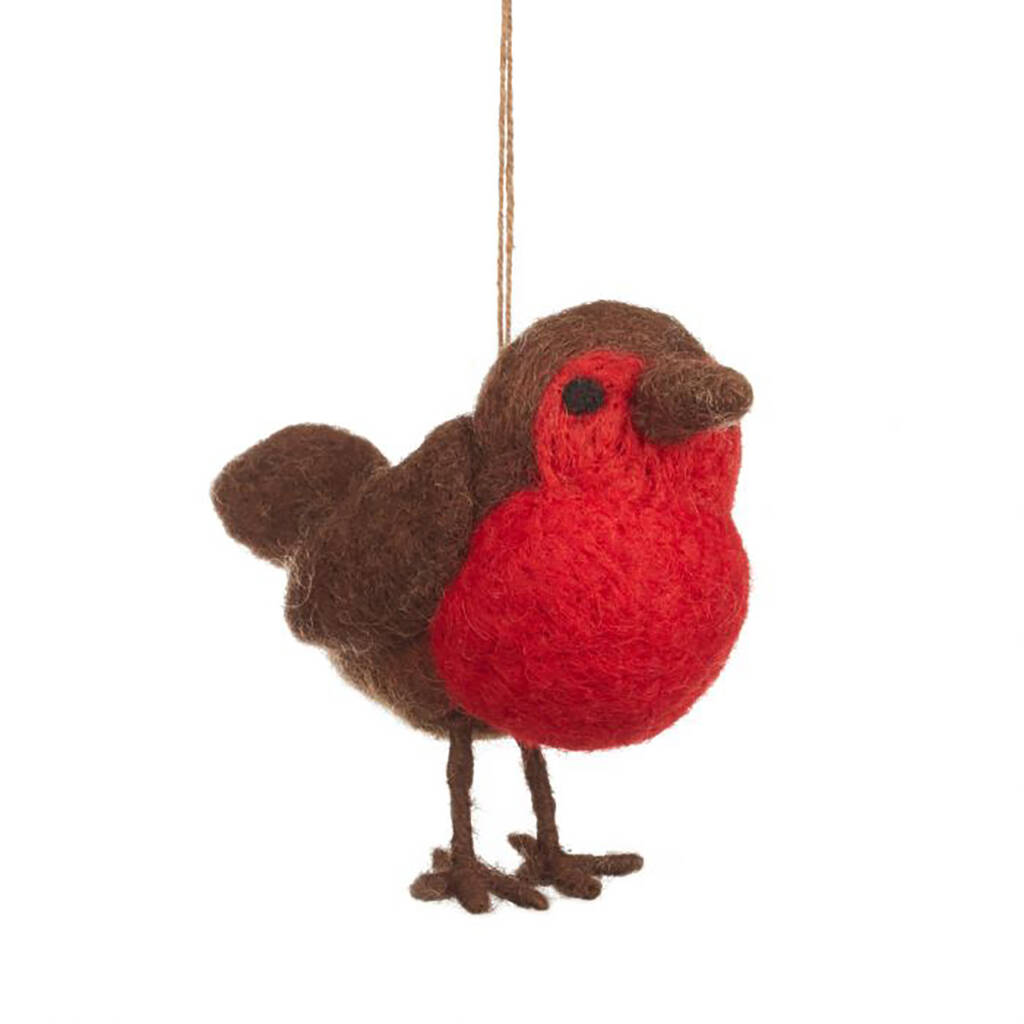 Personalised Felt Robin Christmas Tree Decoration By Postbox Party
