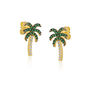 Palm Tree Sterling Silver Stud Earring, thumbnail 2 of 4