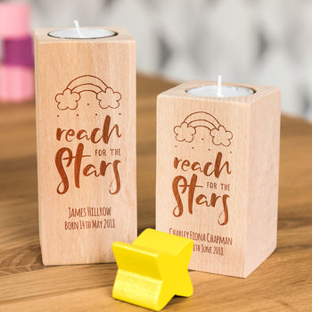 Personalised Reach For The Stars Candle Holder Gift, 2 of 2