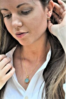Amazonite Necklace Gold Plated, 4 of 6