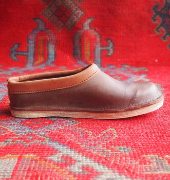 Handmade Leather Gardenning Clogs, 6 of 8