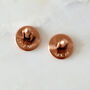 Secret Message Solid Copper Cufflinks, thumbnail 5 of 7