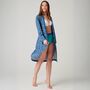 Women's 'Marrakesh Paisley' Cotton Mid Length Robe, thumbnail 1 of 5