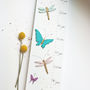 Personalised Butterflies And Dragonflies Height Chart, thumbnail 2 of 3