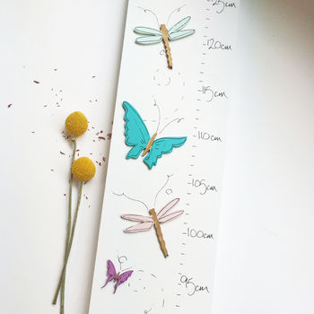 Personalised Butterflies And Dragonflies Height Chart, 2 of 3