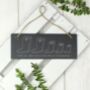 Personalised Welly Boot Family Hanging Slate Plaque, thumbnail 4 of 4
