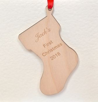 Personalised First Christmas Bauble Card, 2 of 2