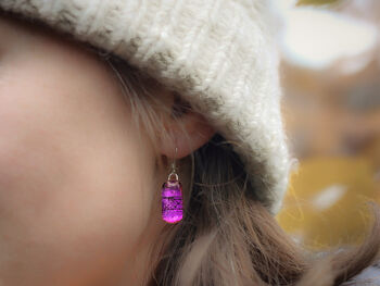 Purple Fused Glass Necklace And Earrings Jewellery Set, 6 of 12